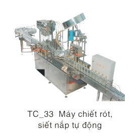 Máy chiết rót, siết nắp tự động